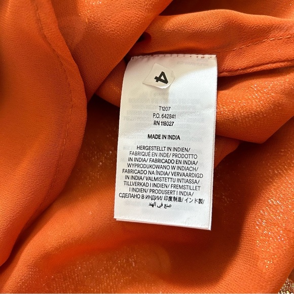 Boden Autumn Floral Blouse Long Sleeves Gold Lurex Size 14 - Picture 4 of 14